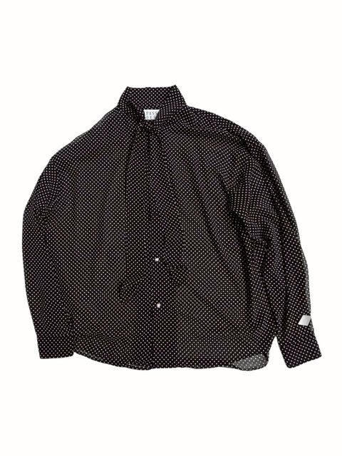 【26AW】ドット ボウタイ シャツ / DOT BOW TIE SHIRT / ブラック