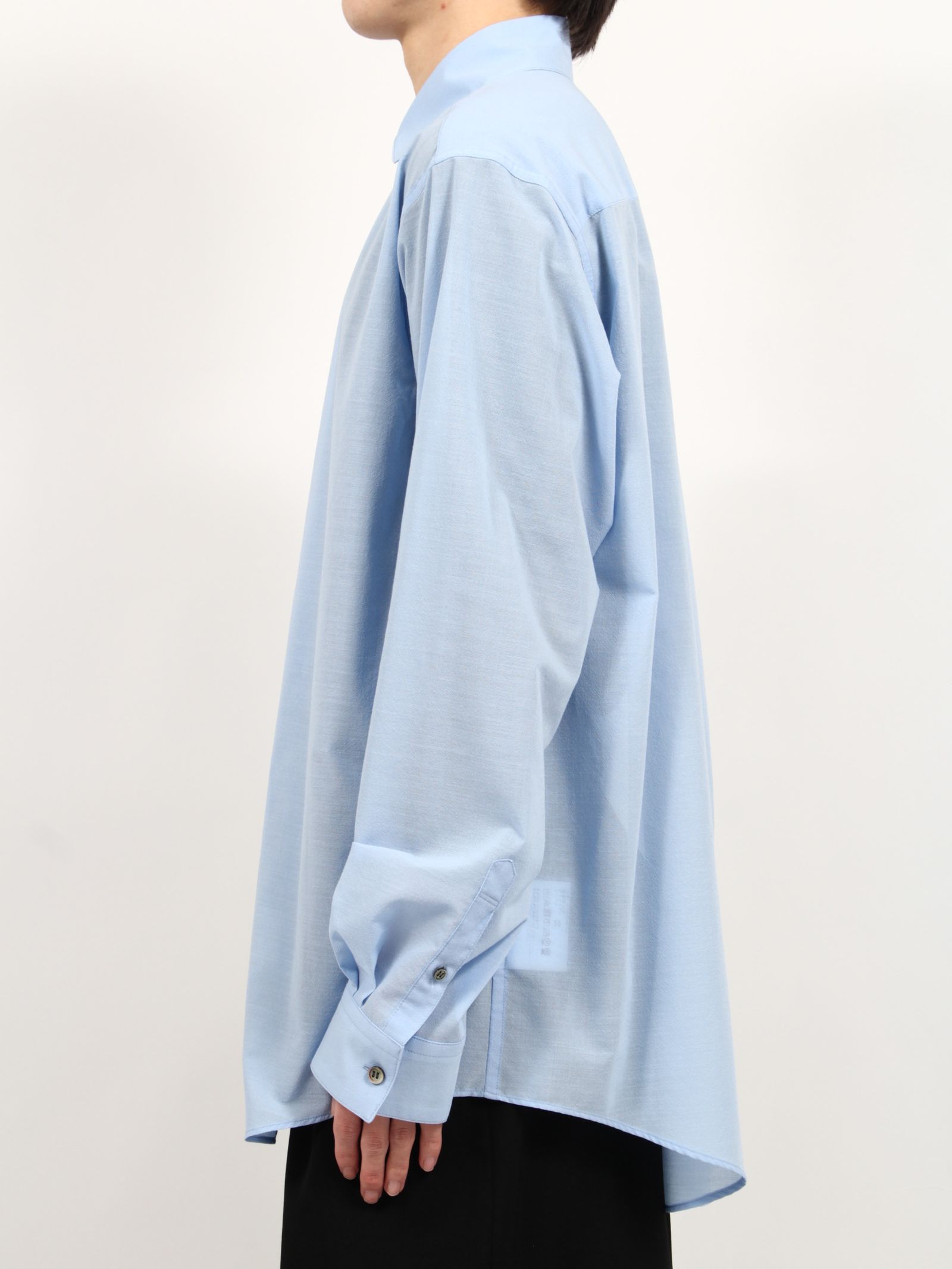 【25SS】リンクル ヴィスコース ロングスリーブ シャツ / WRINKLE VISCORSE L/S SHIRT / サックス