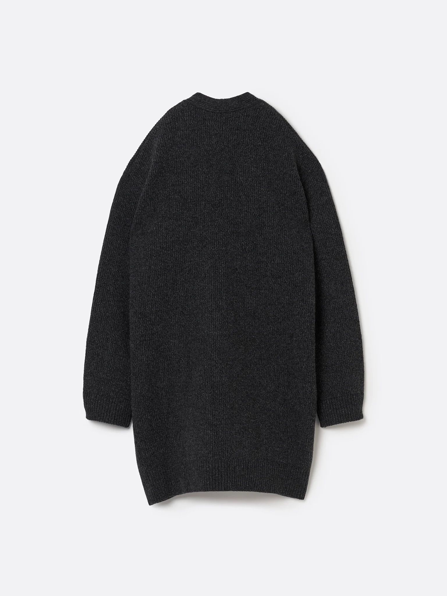 【26AW】ラムウール ヘビー ロング カーディガン / RAM WOOL HEAVY LONG CARDIGAN .16 / チャコール