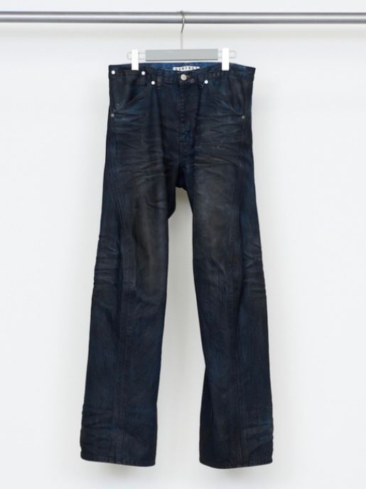 【26AW】3D ツイステッド ジーンズ デニム パンツ コーティング加工 デニム / 3D TWISTED JEANS / LUSTER COATED INDIGO(インディゴ)