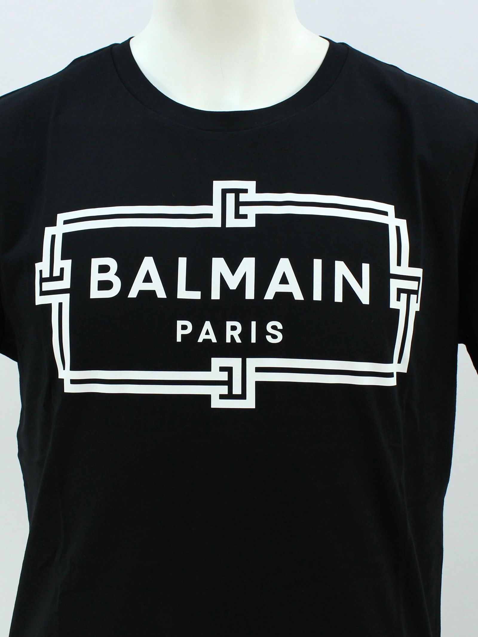 BALMAIN バルマン メンズ Tシャツ ブラック 黒 キラキラ ライン