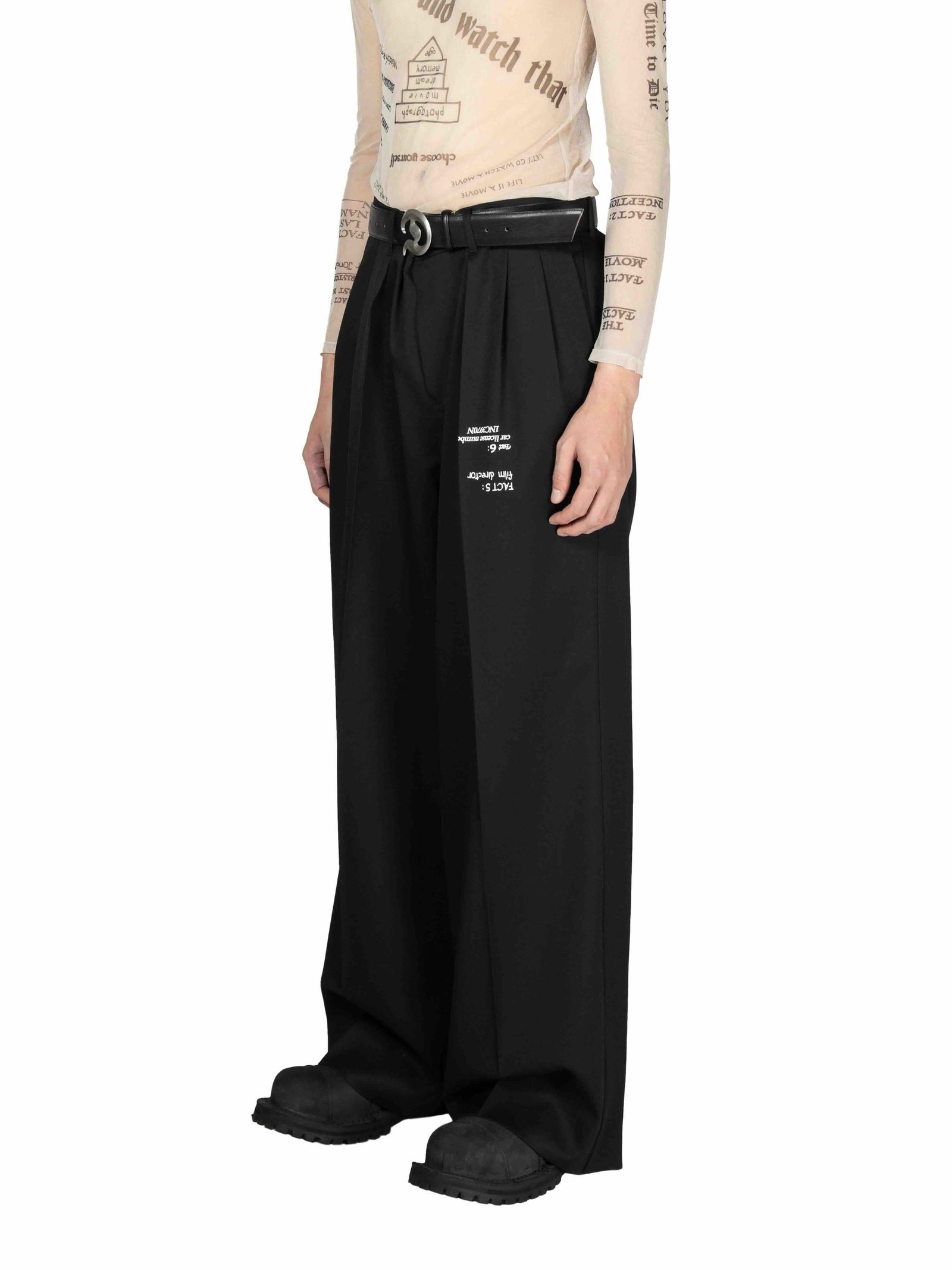 【25AW】Dバックル カウレザー ベルト / "D" BUCKLE VELT / ブラック