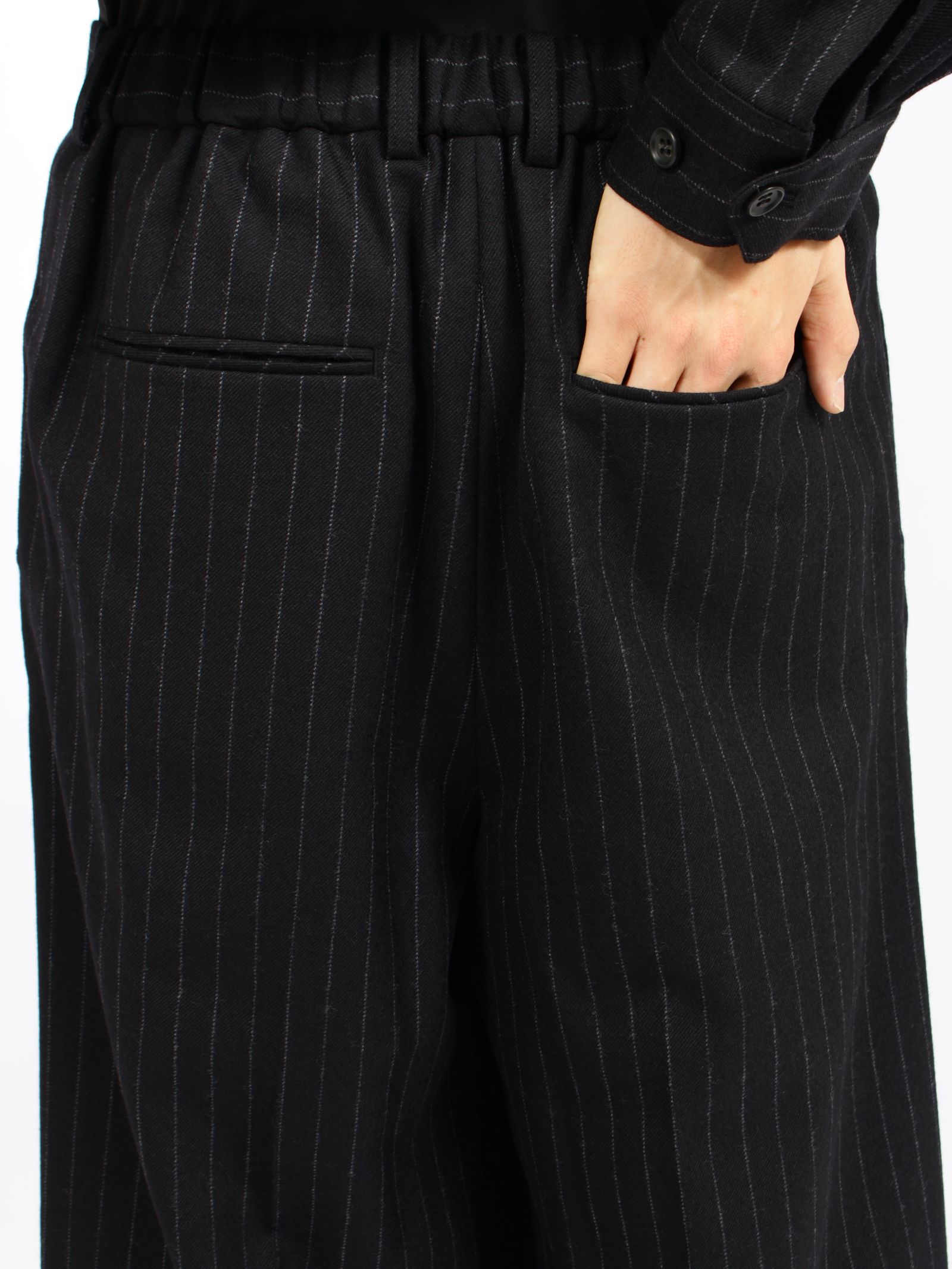【26AW】ワイド トラウザーズ / WIDE TROUSERS / ブラック