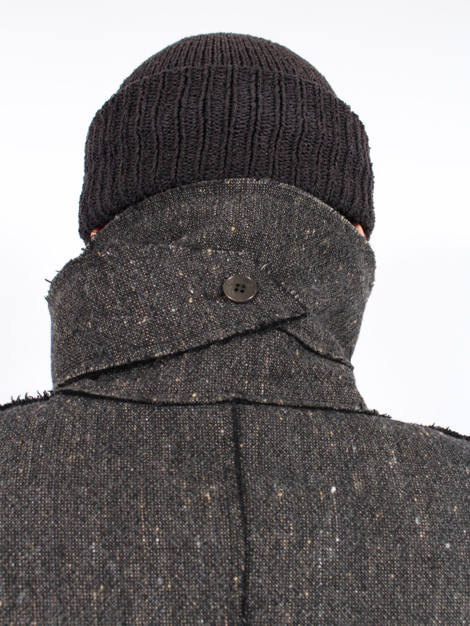 【24AW】サンピエトリー二 パッチド ダブル ブレステッド コート / SANPIETRINI PACHED DOUBLE BREASTED COAT / ダークグレー