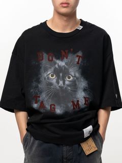 【26AW】キャット プリンテッド Tシャツ / CAT PRINTED TEE / ブラック