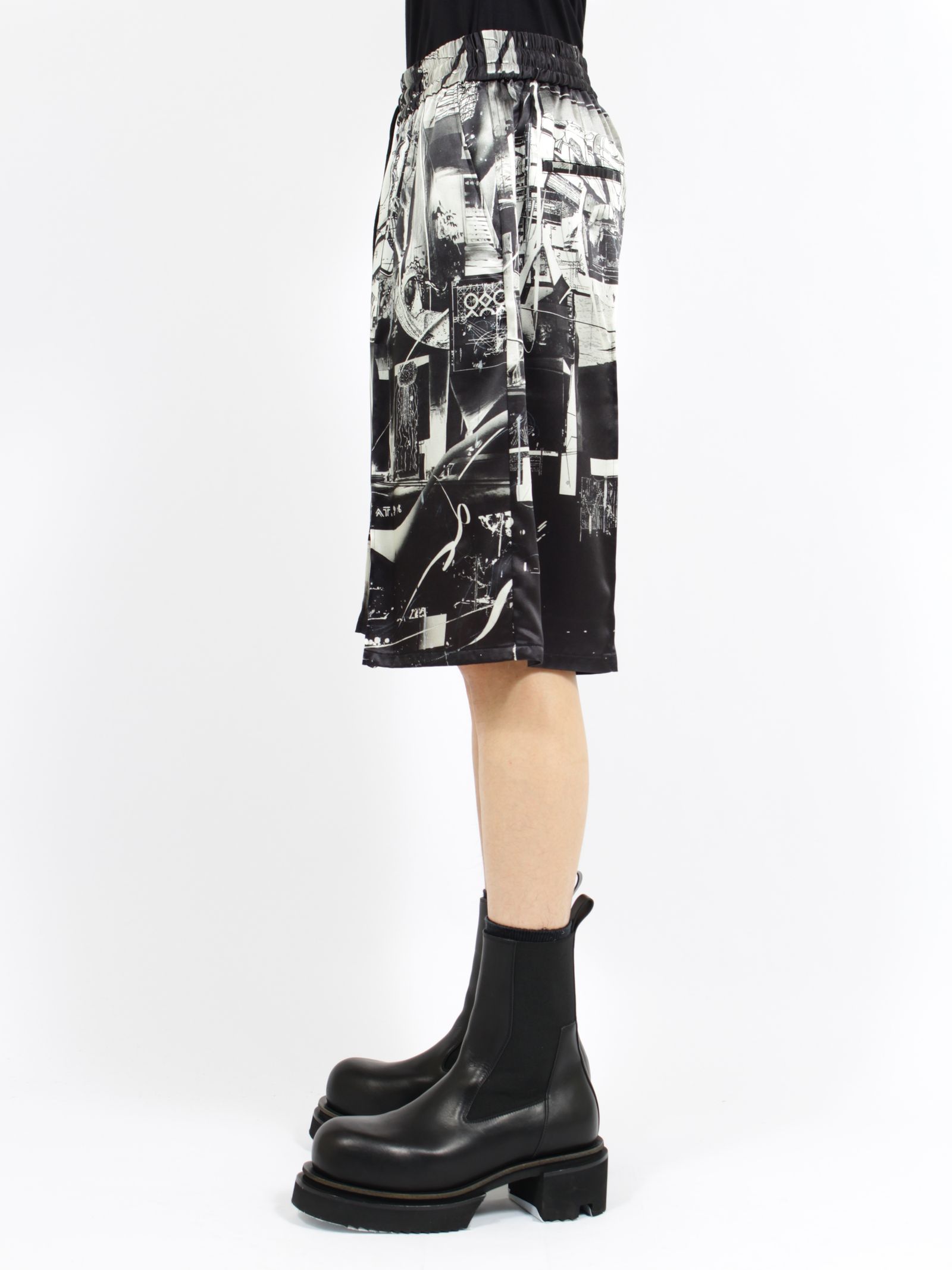 【26SS】佃弘樹 グラフィック パンツ / × HIROKI TSUKUDA GRAPHIC PANTS / ブラック