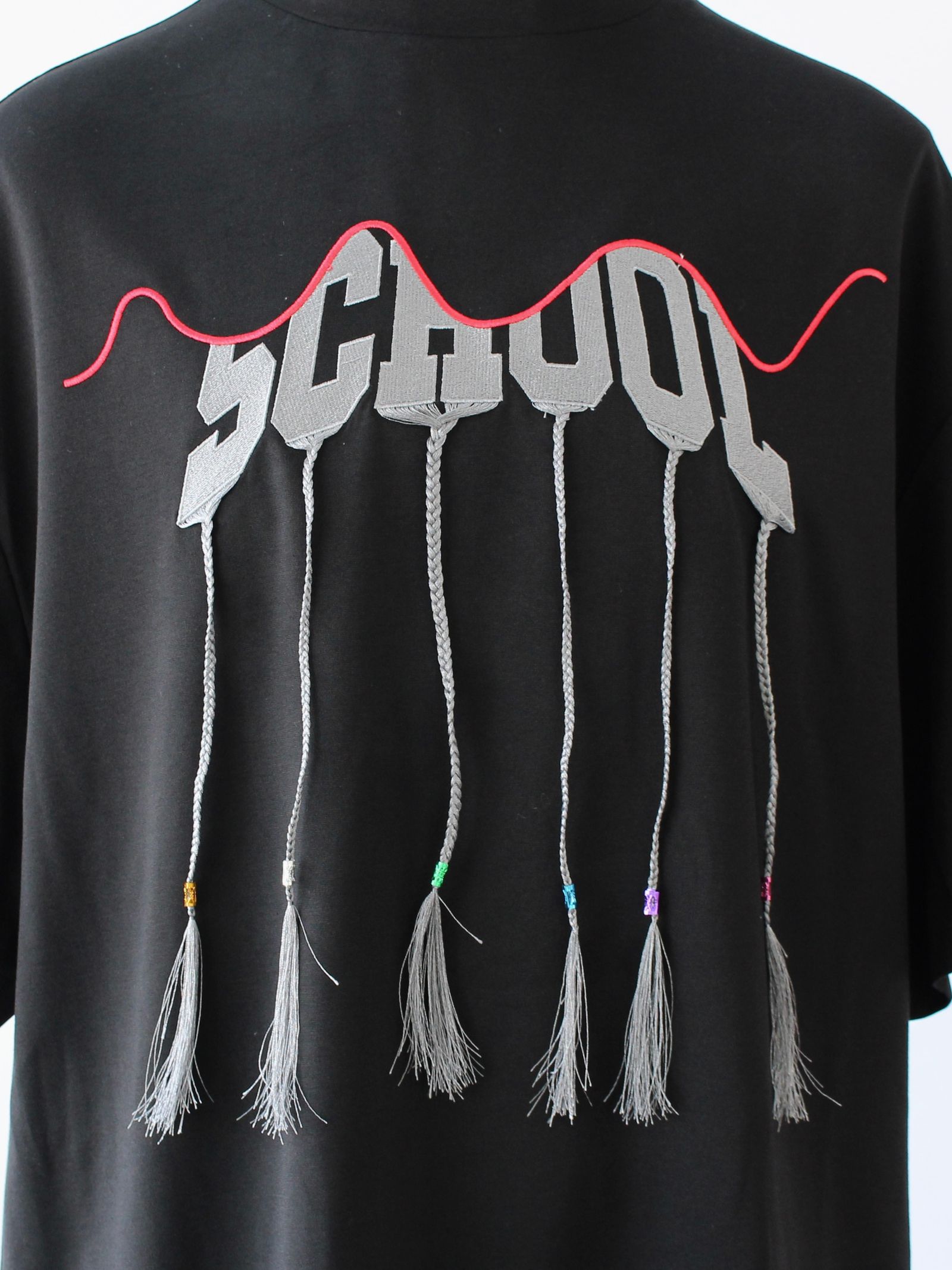 スクール フリンジ Tシャツ / SCHOOL BRAID TEE / ブラック