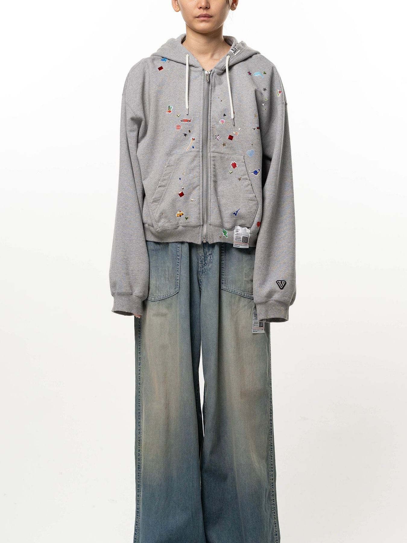 【26AW】キッズ ステッカー パーカー / KIDS STICKER PARKA / グレー