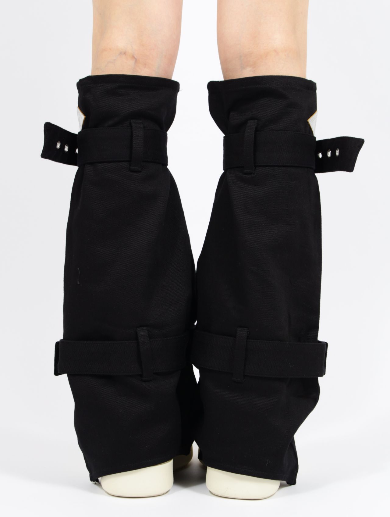 【26SS】コットン ベルテッド レッグウォーマー "ペンタグラム" / COTTON BELTED LEG WARMER 'PENTAGRAM / ブラック