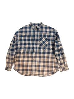 【26AW】コットン チェック ブリーチド シャツ / COTTON CHECK BLEACHED SHIRT / ブルー