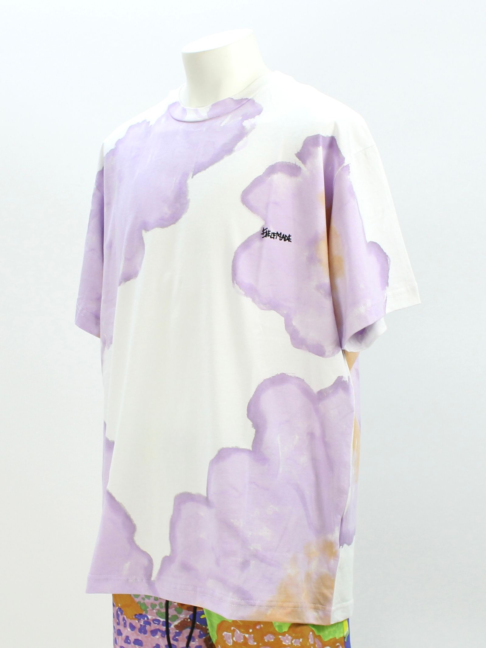ランダムペイント Tシャツ / WATERCOLOR PAINT T-SHIRT / ホワイト × マルチ