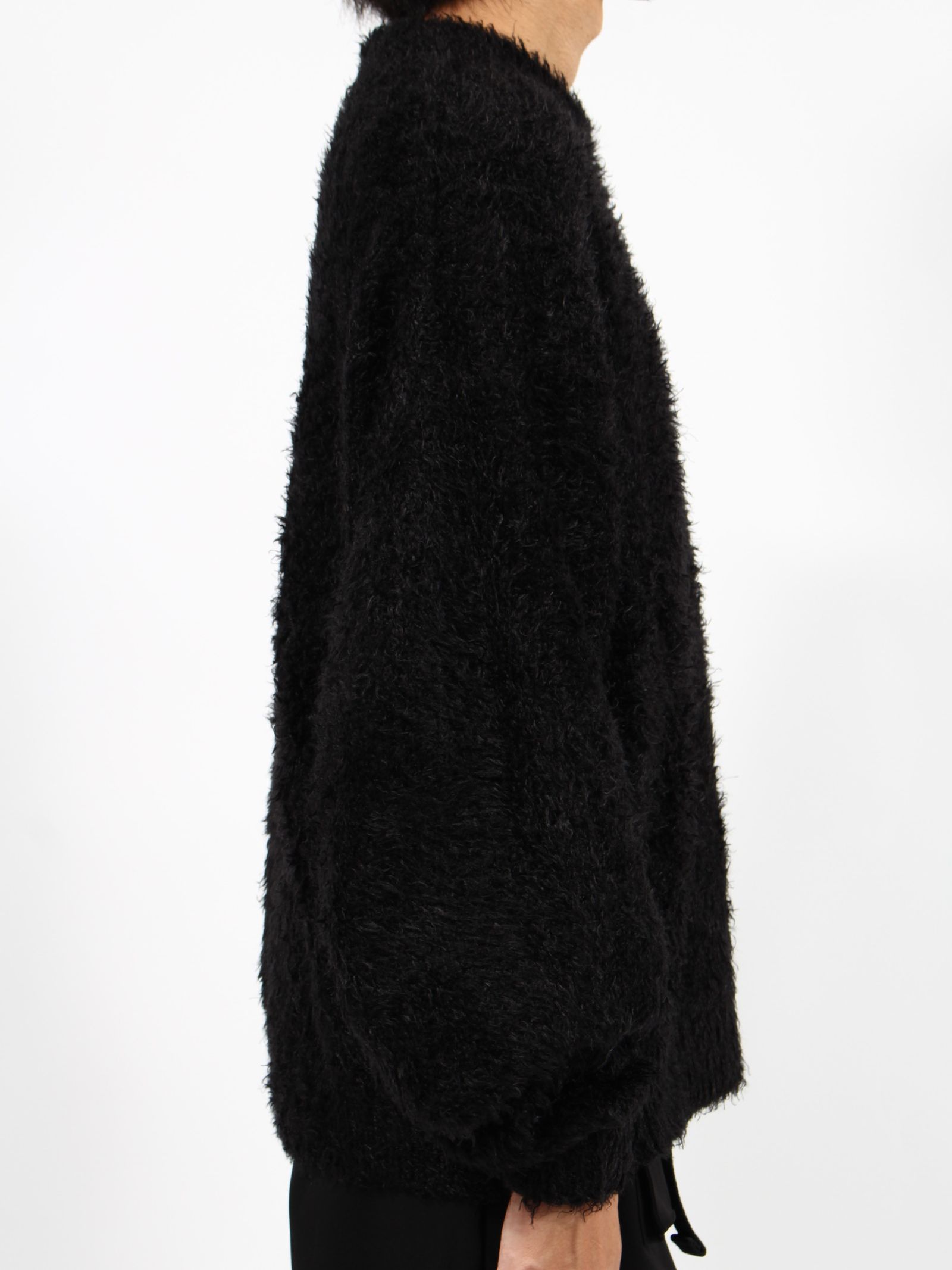 【24AW】シャギー オーバー ニット / SHAGGY OVER KNIT / ブラック