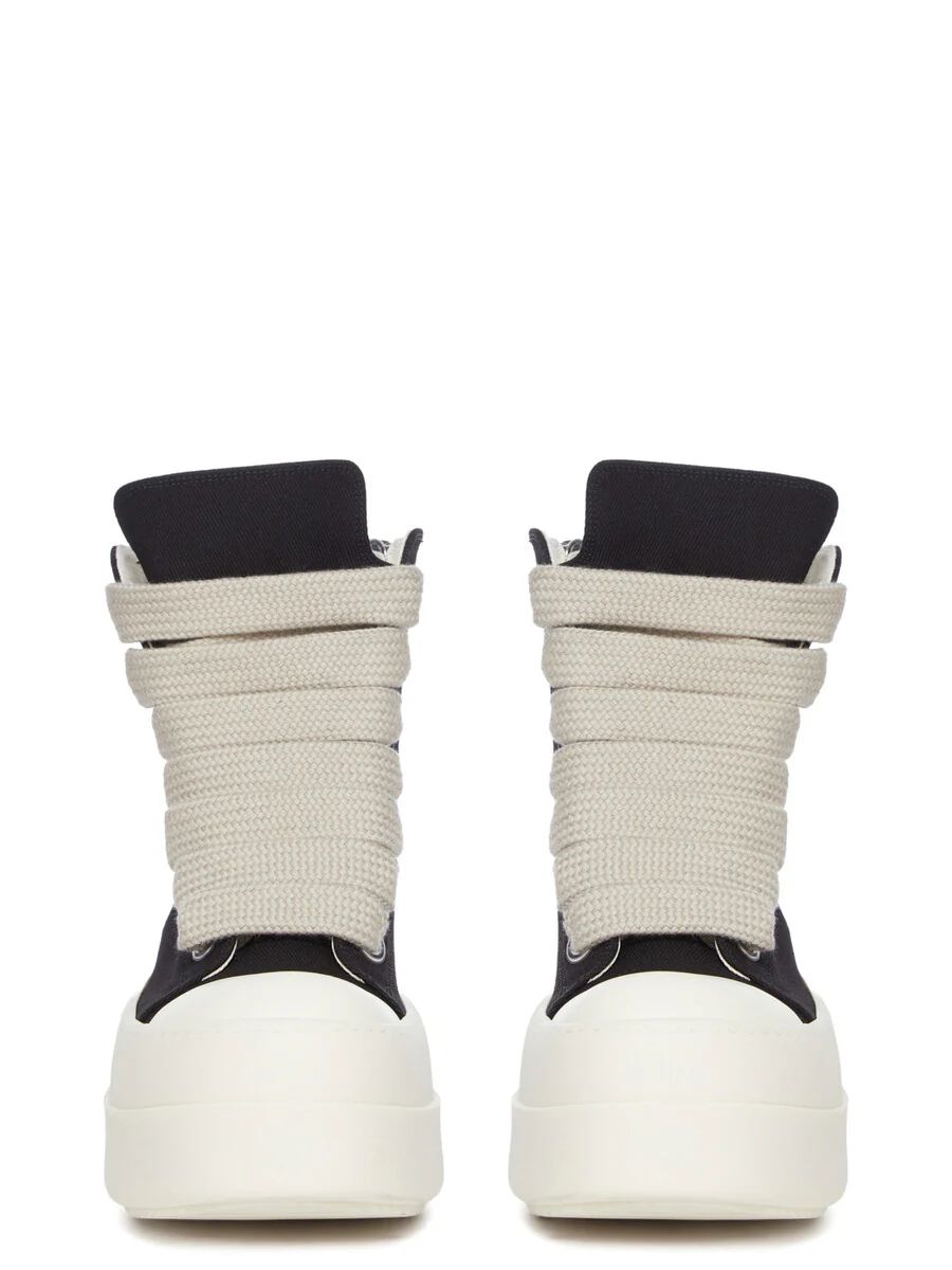 【26SS】メガバンパー ジャンボレース スニークス ハイカット スニーカー / MEGA BUMPER JUMBOLACE SNEAKS / ブラック × ホワイト