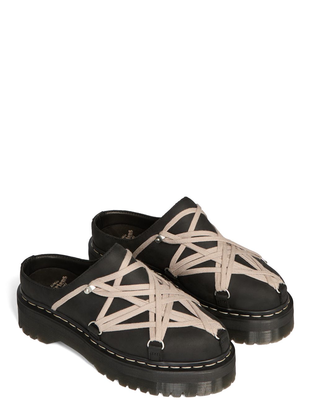 【26AW】Dr.Martens コラボレーション クアッド ソール メガレース ミュール / QUAD SOLE MEGALACE MULE / ブラック