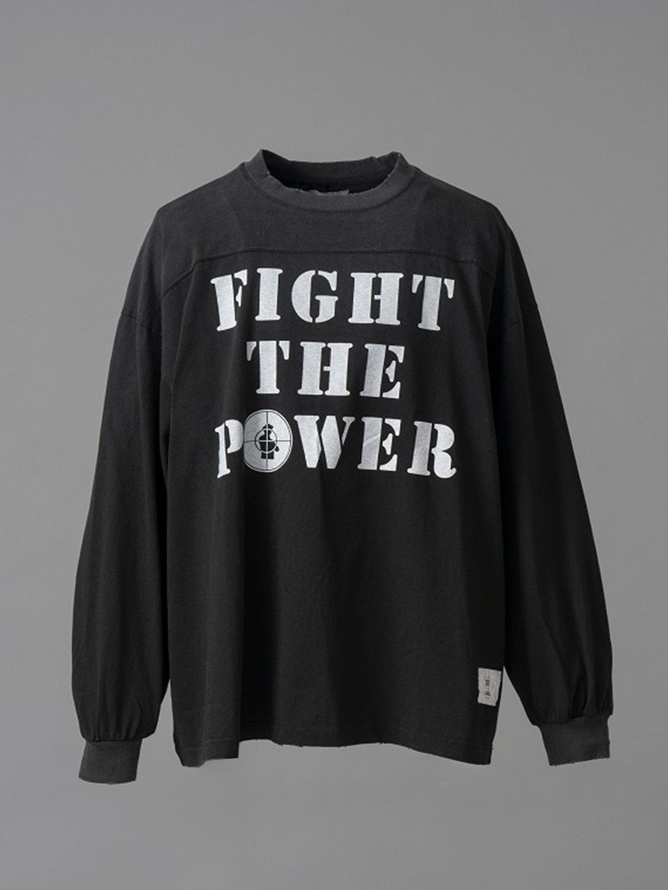 パブリック エネミー オーバーサイズ ロングスリーブ Tシャツ / PUBLIC ENEMY PRIME-OVER L/S T-SHIRT #2 / ブラック