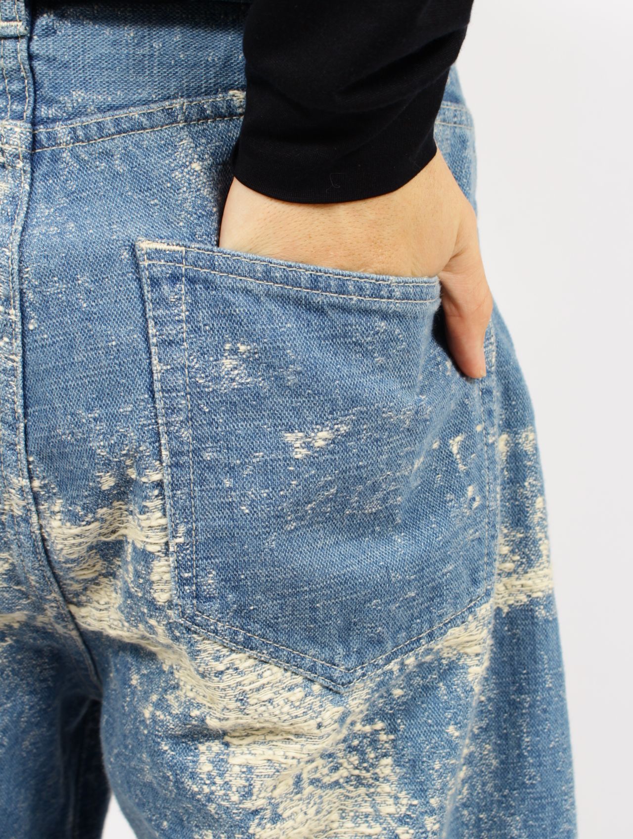 【26SS】ワイド デニム パンツ / WIDE DENIM / インディゴブリーチ