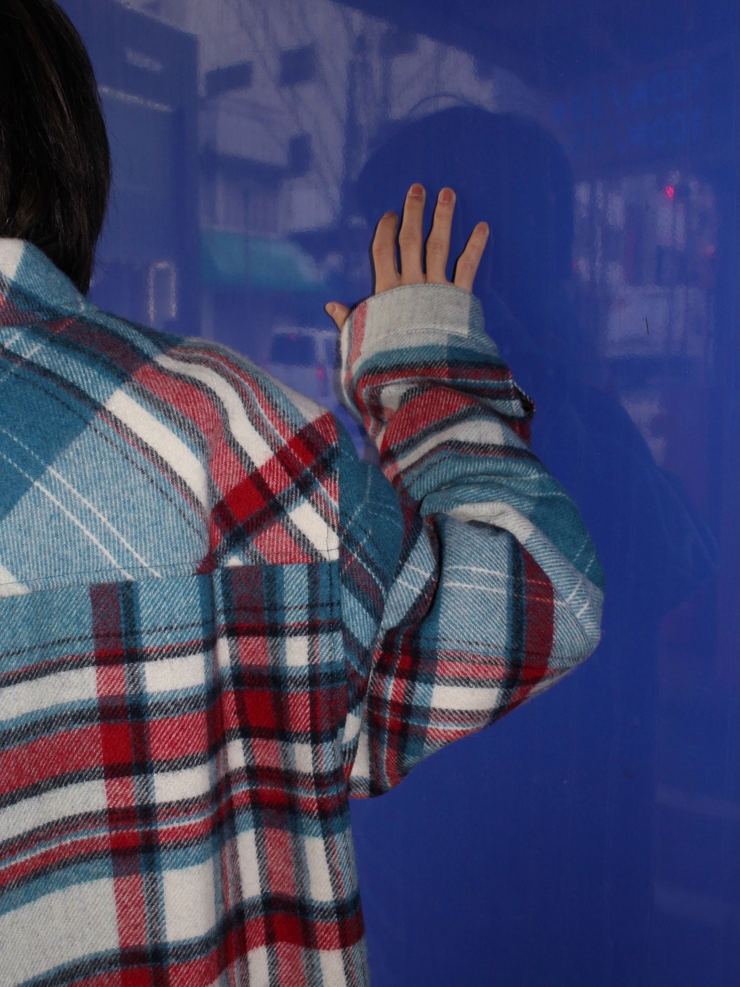 WE11DONE - 【22AW】ハーフジップチェックシャツ / BLUE WD CHECK