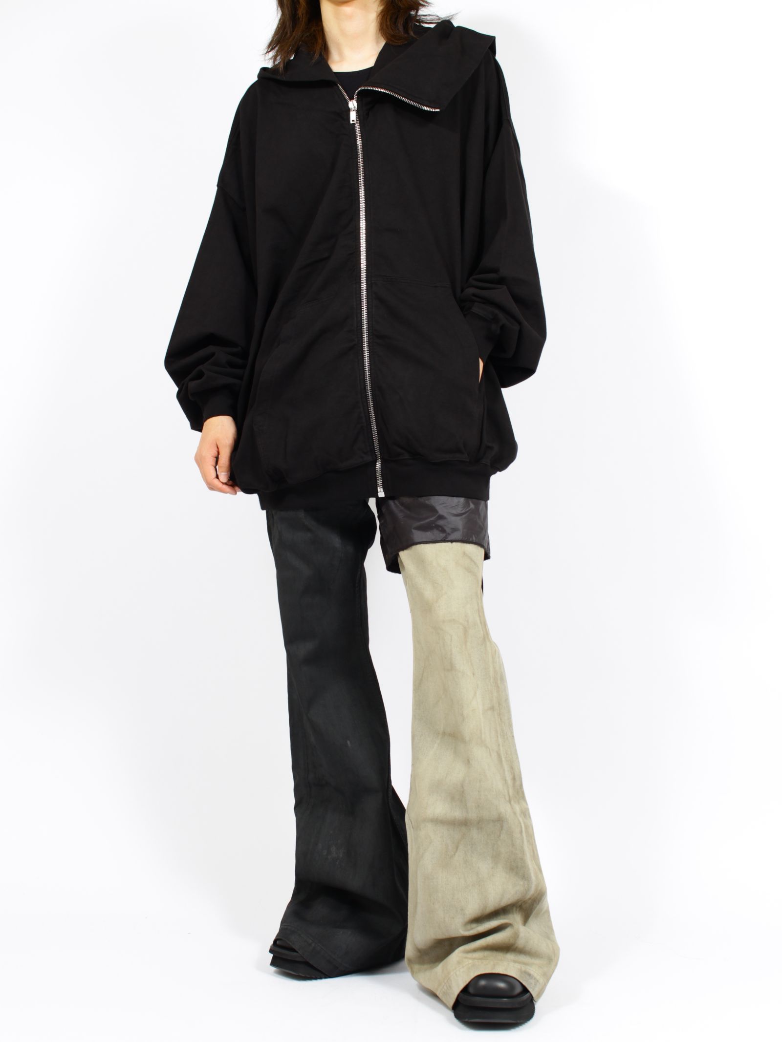 【26SS】マウンテン ハン ジップ フーディー パーカー / MOUNTAIN HUN HOODIE / ブラック