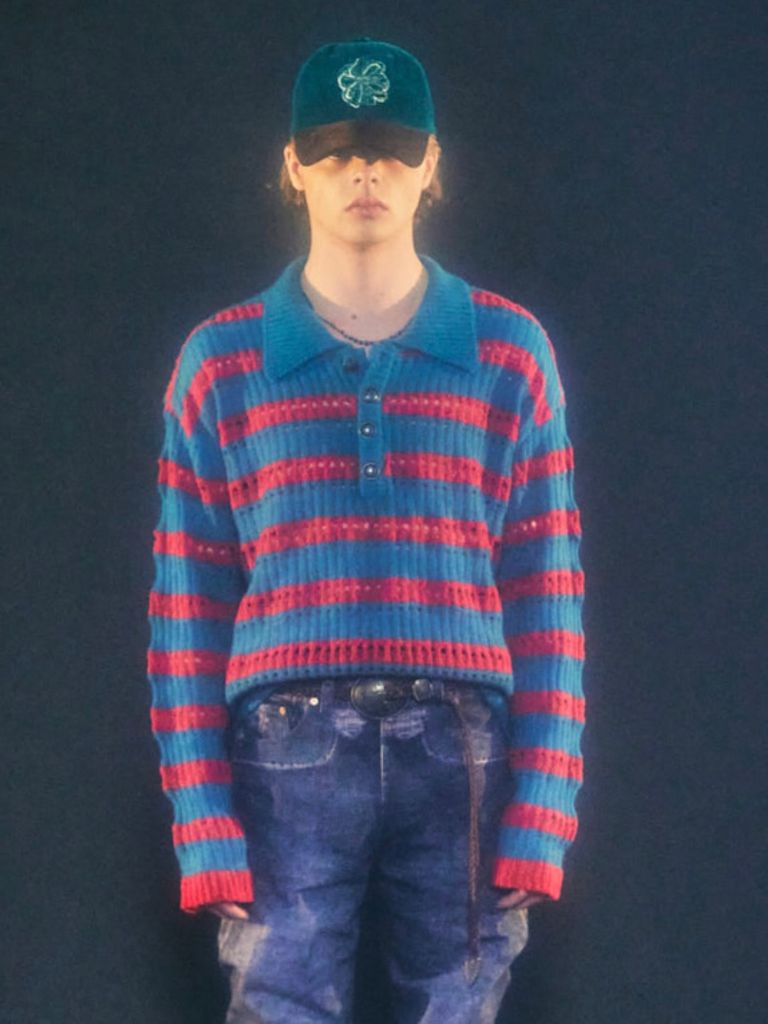 ANDERSSON BELL - 【22AW】ストライプ ポロセーター / BURBLE STRIPE 