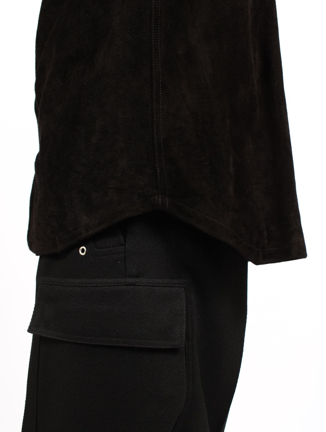 【25AW】レザー アウターシャツ / OUTERSHIRT / ブラック