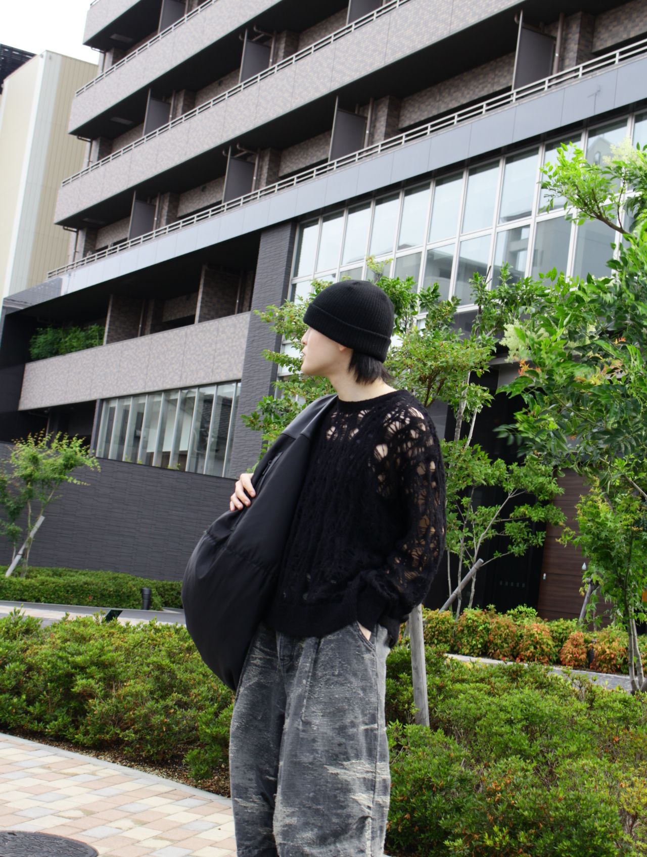 【25AW】モヘア ニット 長袖 プルオーバー / MOHAIR KNIT / ブラック