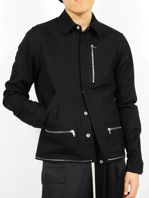 美品 Rick Owens Vネック ウール ジャンプスーツ 厚 38 ブラック  