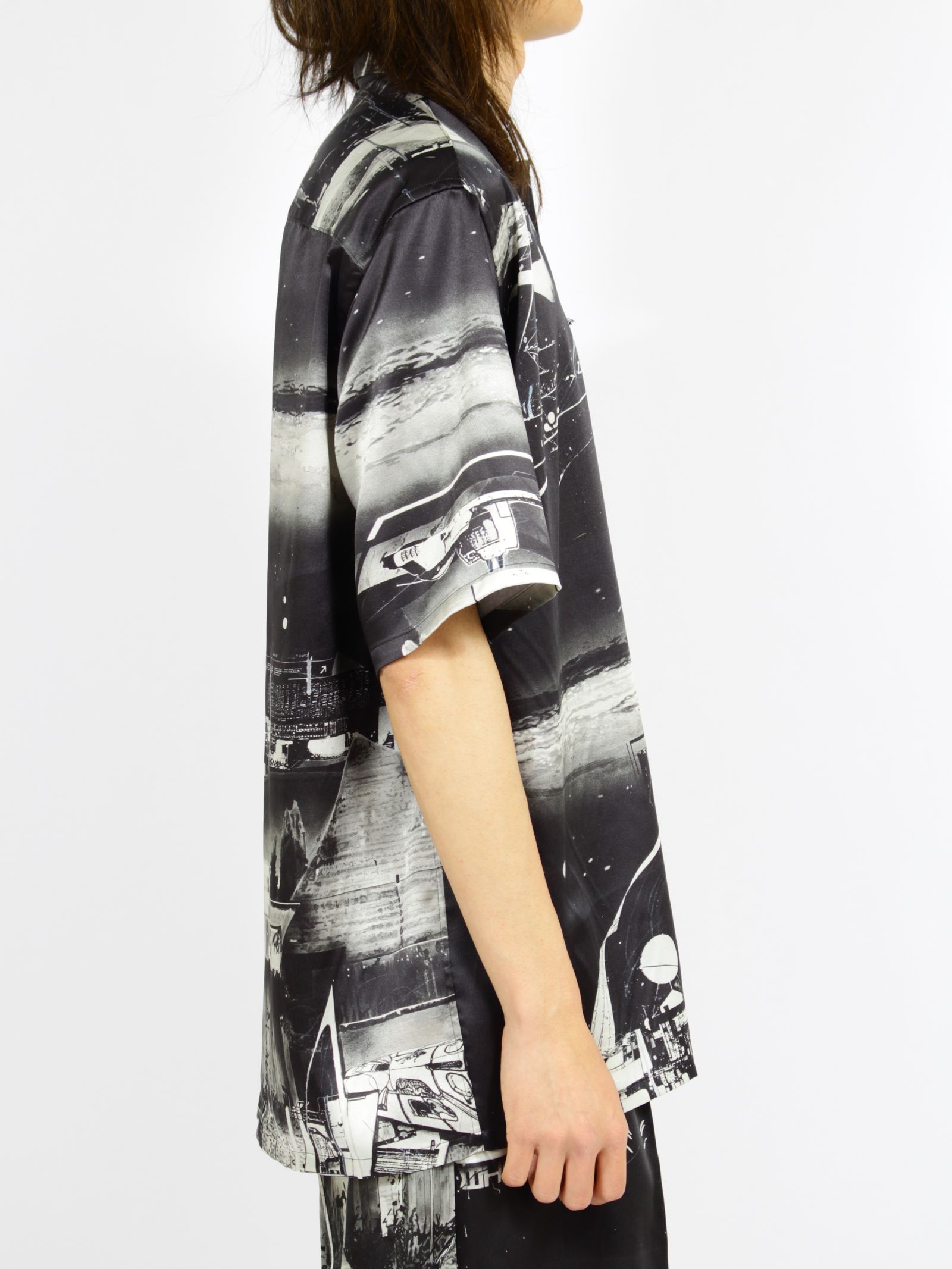 【26SS】佃弘樹 グラフィック シャツ / × HIROKI TSUKUDA GRAPHIC SHIRT / ブラック