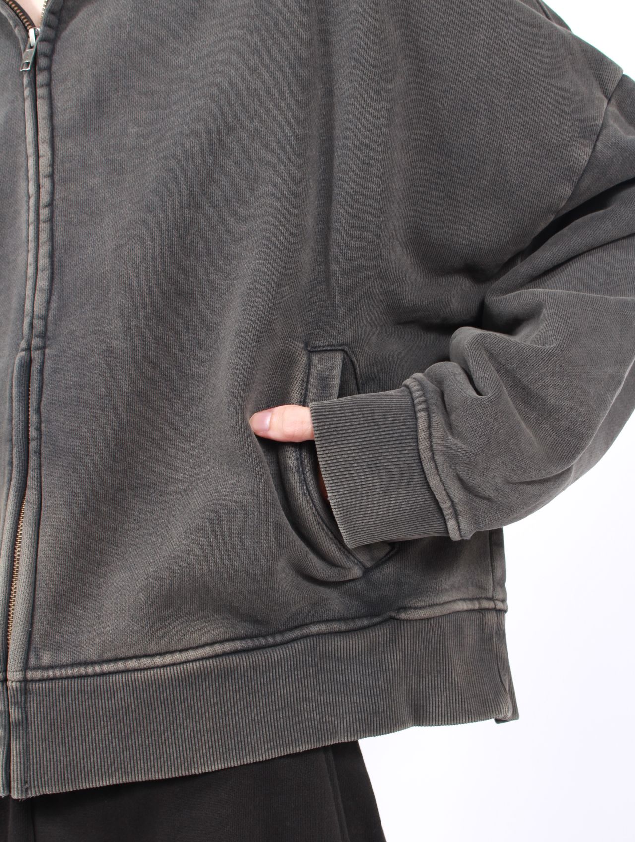 エターナル ジップアップ フーディー パーカー / ETERNAL ZIP / WASHED BLACK （ウォッシュブラック）