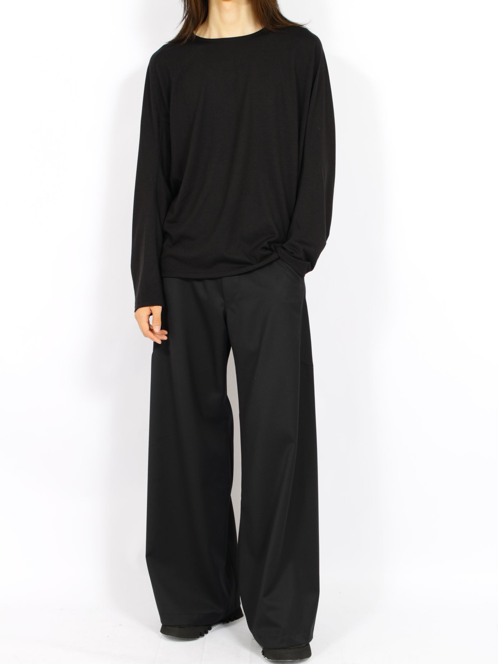 【26AW】ロングスリーブ Tシャツ ウール / LONG SLEEVE T-SHIRTS WOOL / ブラック