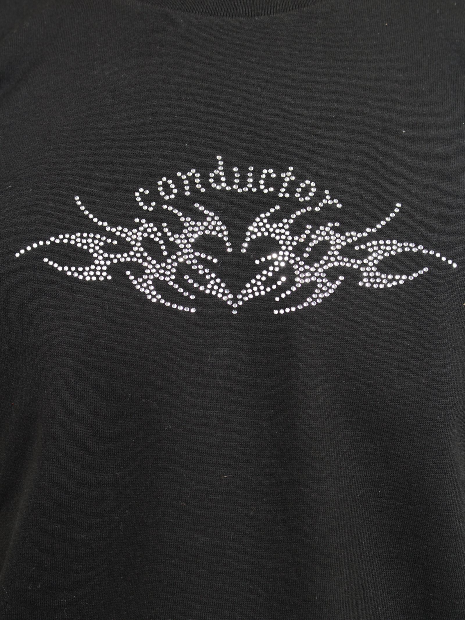 【26SS】ストーン デコレート ハート トライバル ミニ Tシャツ / STONE DECORATED HEART TRIBAL MINI T-SHIRT / ブラック