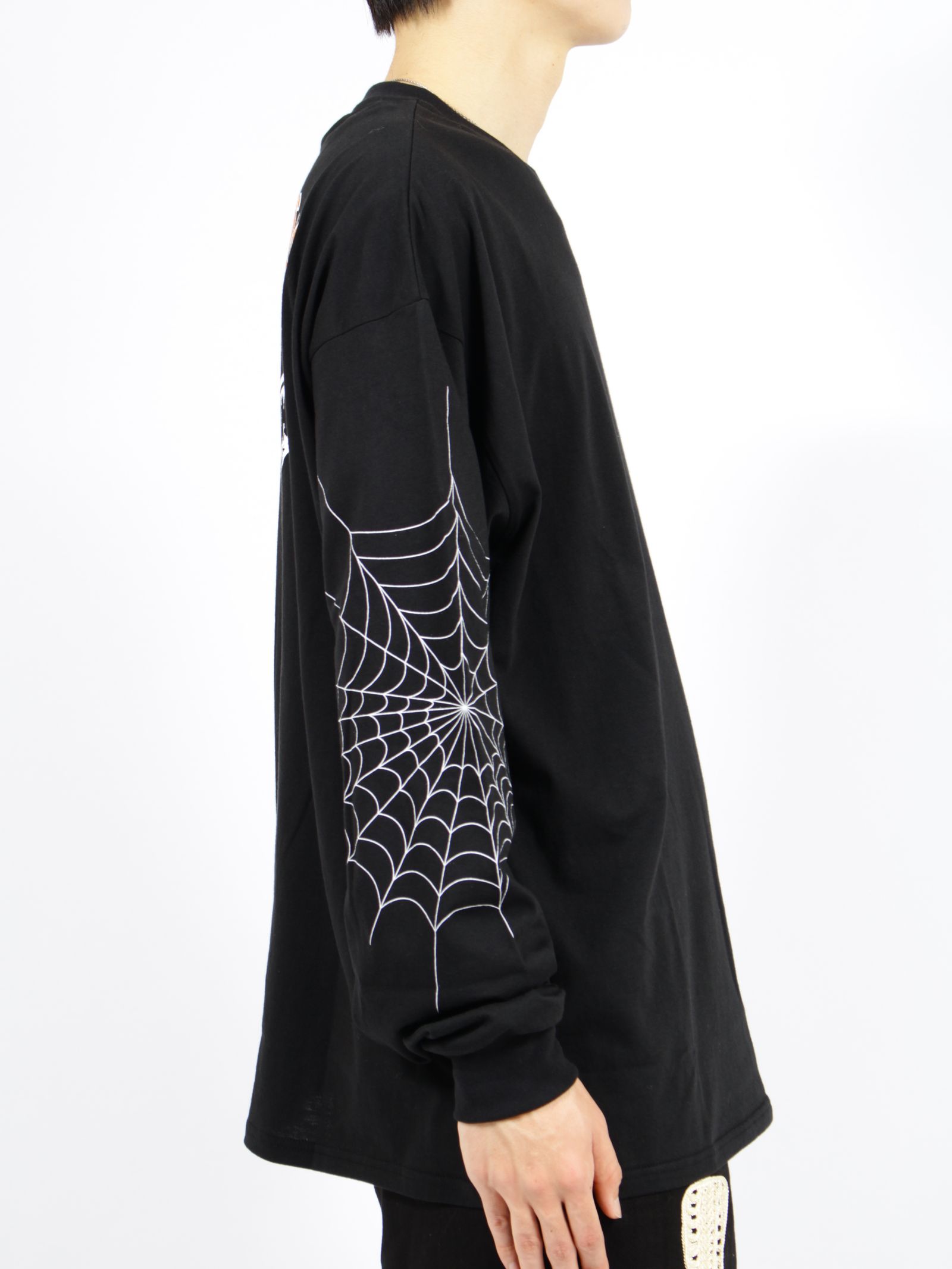 【26SS】スパイダー ウェブ ロングスリーブ Tシャツ / SPYDER WEB LONG SLEEVE T-SHIRT / ブラック