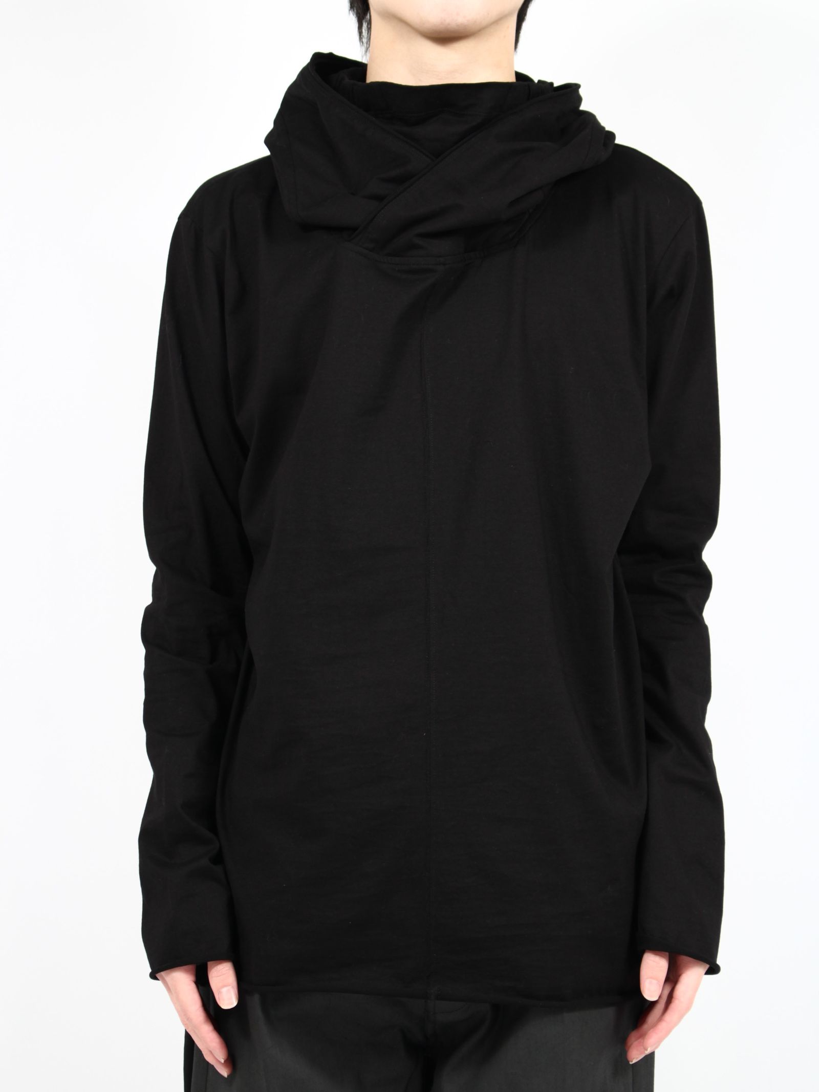 JULIUS - 【25SS】ストレッチ コットン パーカー / COTTON SZ JERSEY HOODIE / ブラック | STORY