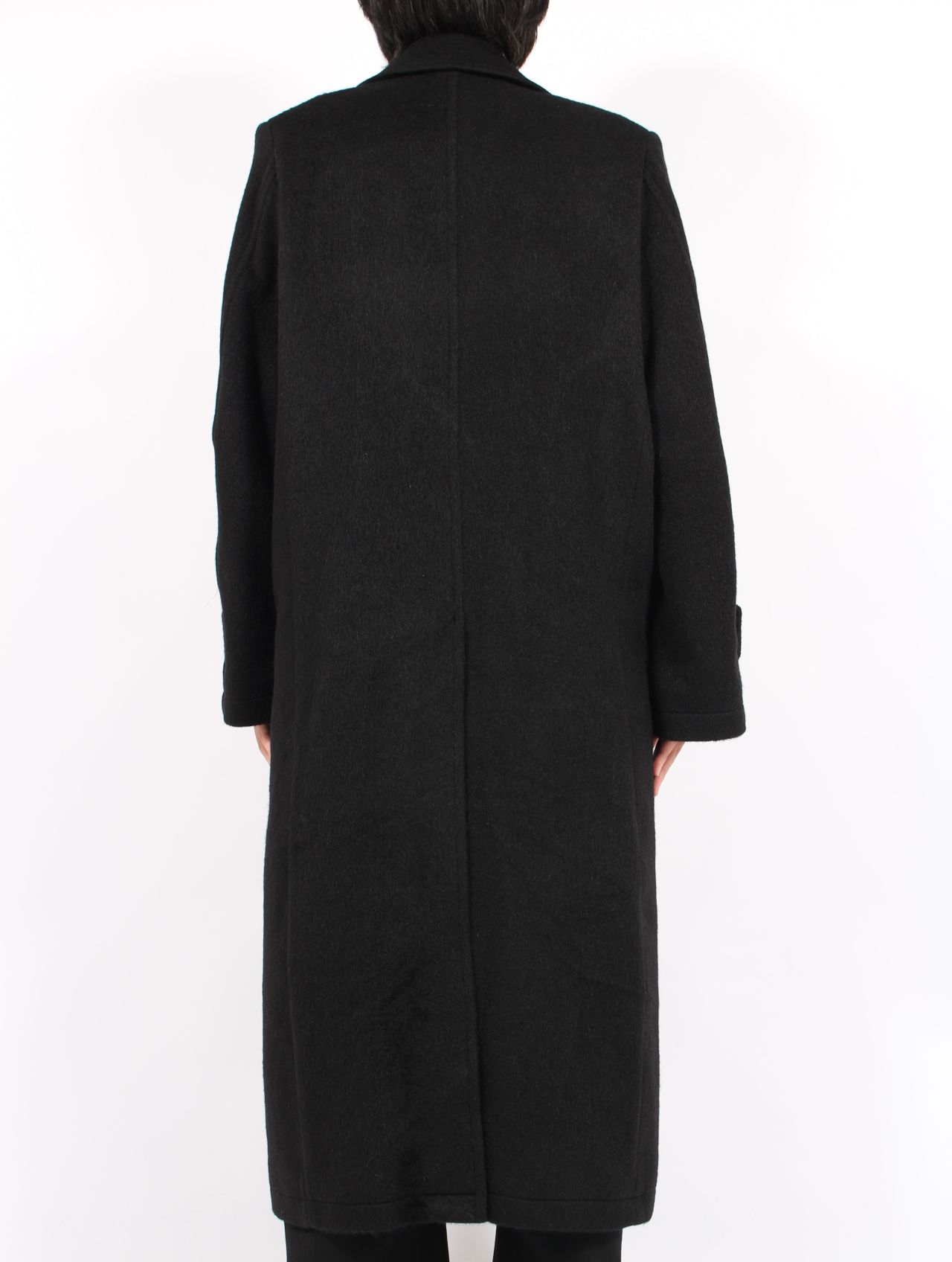【25AW】 ダブル ブレステッド コート / DOUBLE BREASTED COAT / BLACK(ブラック)