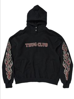【25AW】レザー フレーム パーカー / LEATHR FLAME HOODIE / ブラック