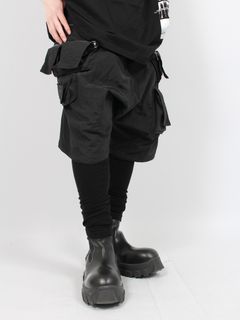 【24AW】レギンス レーヨン ストレッチ パンツ / RAYON STRETCH RIB / ブラック