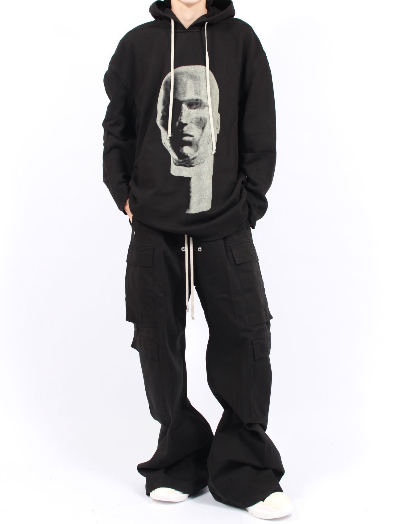 【25AW】ピーター フーディー グラフィック パーカー / PETER HOODIE / ブラック × パール