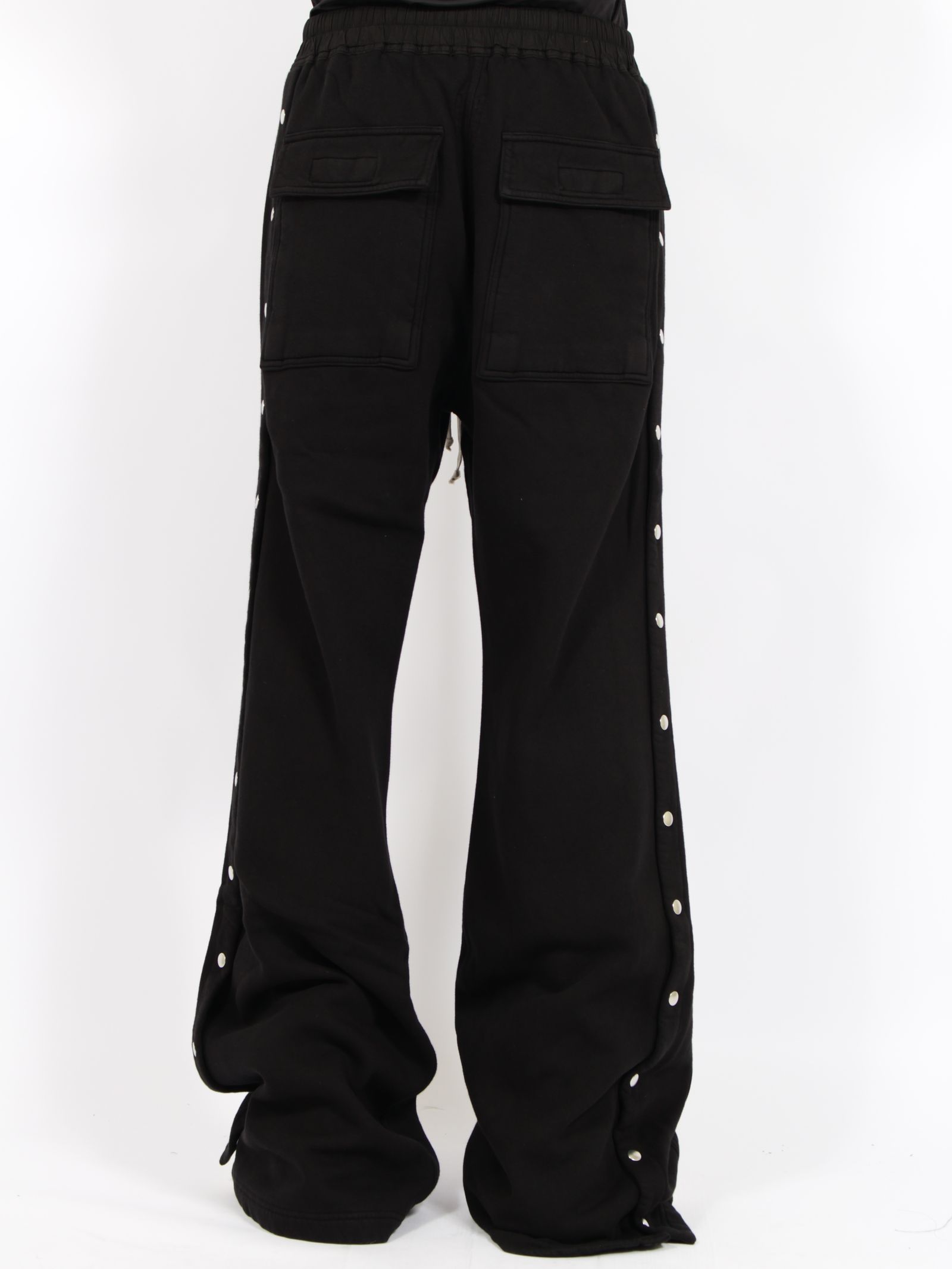 【26AW】ワイド プッシャー パンツ スウェット素材 サイドスナップボタン / WIDE PUSHER PANTS / ブラック