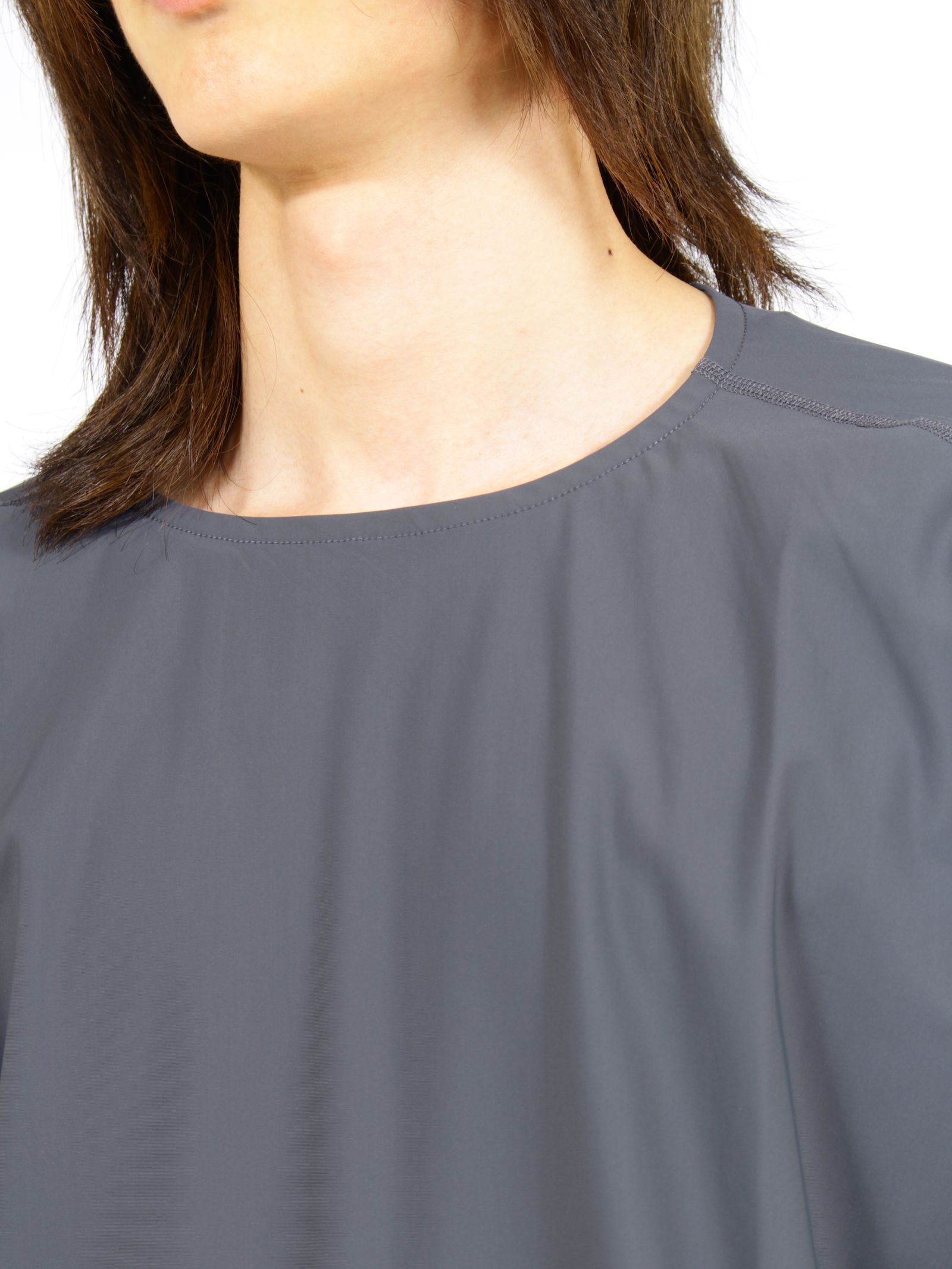 【26SS】ナイロン ロングスリーブ Tシャツ / LONG SLEEVE T-SHIRTS NYLON / ダークグレー