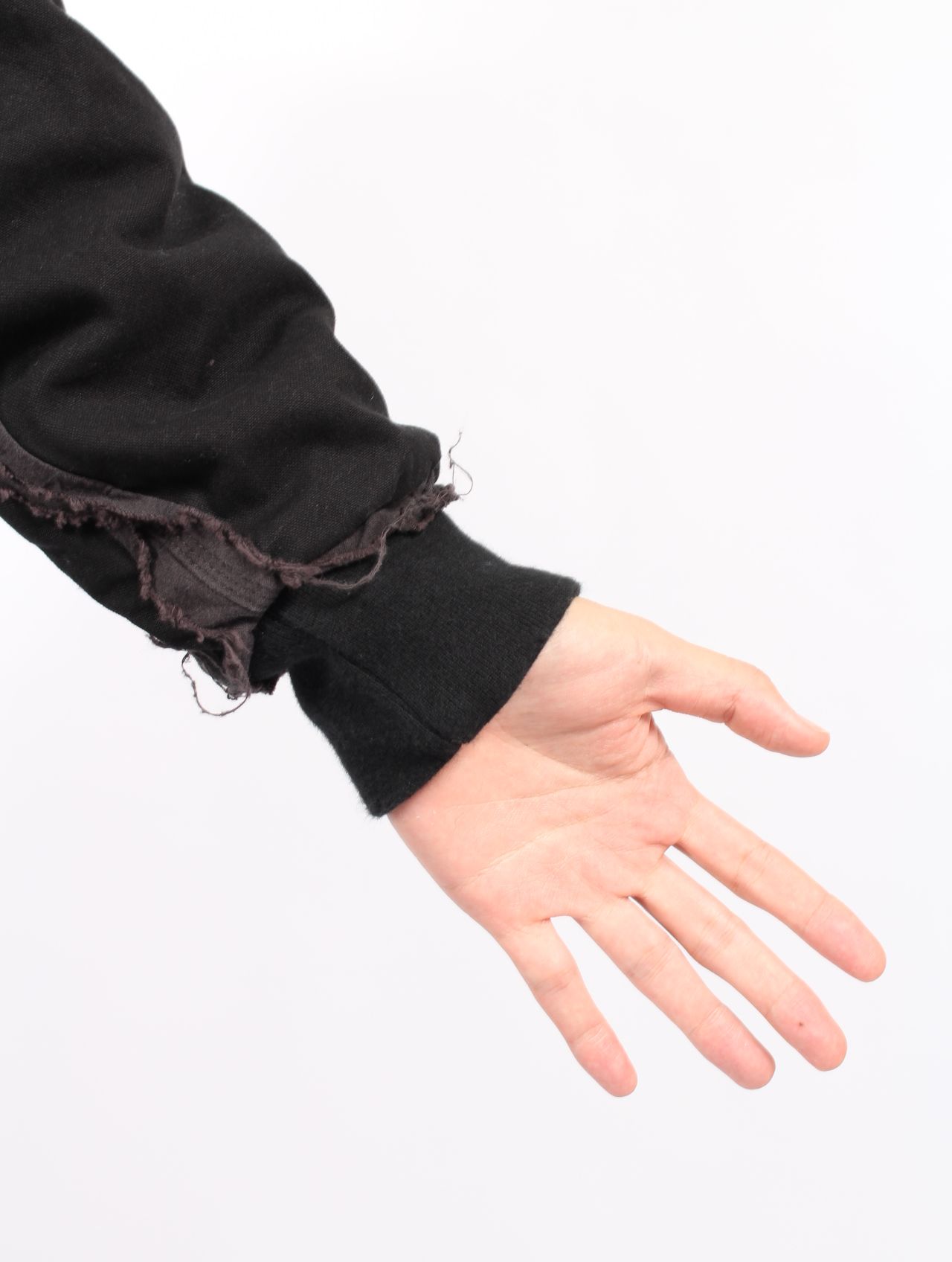 【25AW】ブラックミーンズ コラボレーション デコンストラクテッド ジップ パーカー / BLACKMEANS × KAMIYA DECONSTRUCTED ZIP PARKA / ブラック