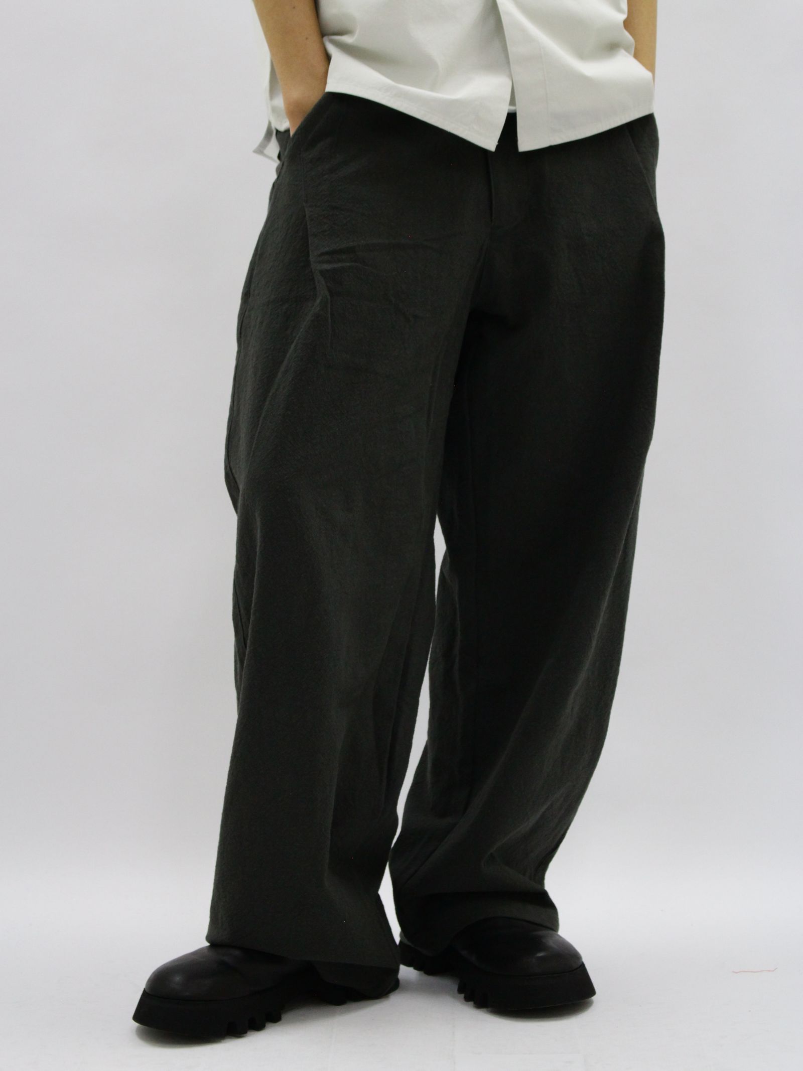 【26SS】ウェルド パッチド パンツ / WELD PATCHED PANTS / グレー