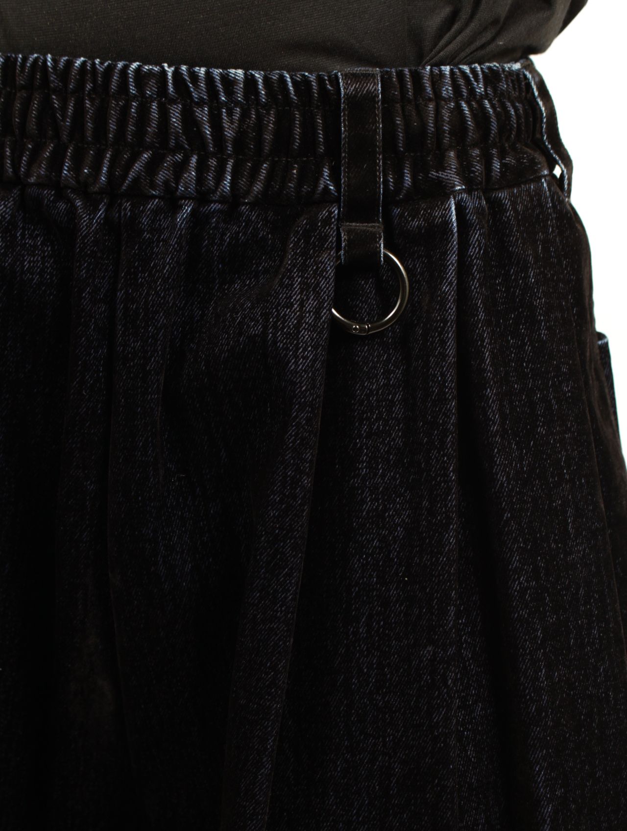 【26SS】 カバード デニム ショート トラウザー / COVERD DENIM SHORT TROUSERS / ブラック