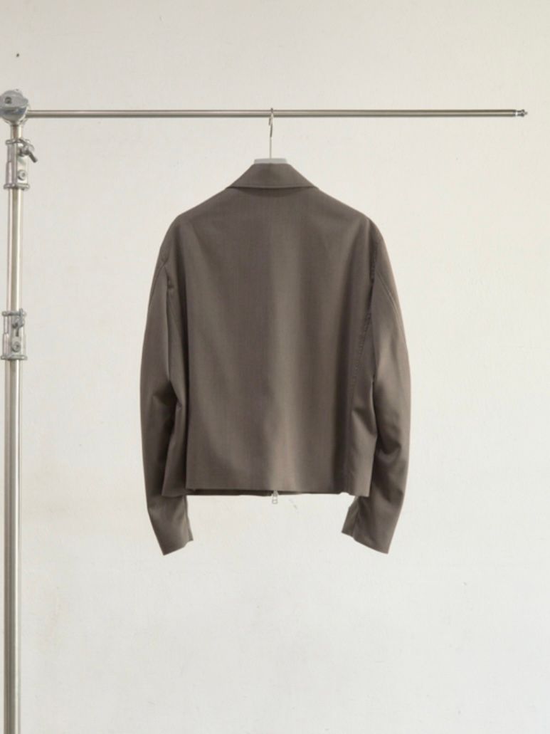 【26SS】ショート ジップ アップ ジャケット / SHORT ZIP UP JACKET / ブラウン
