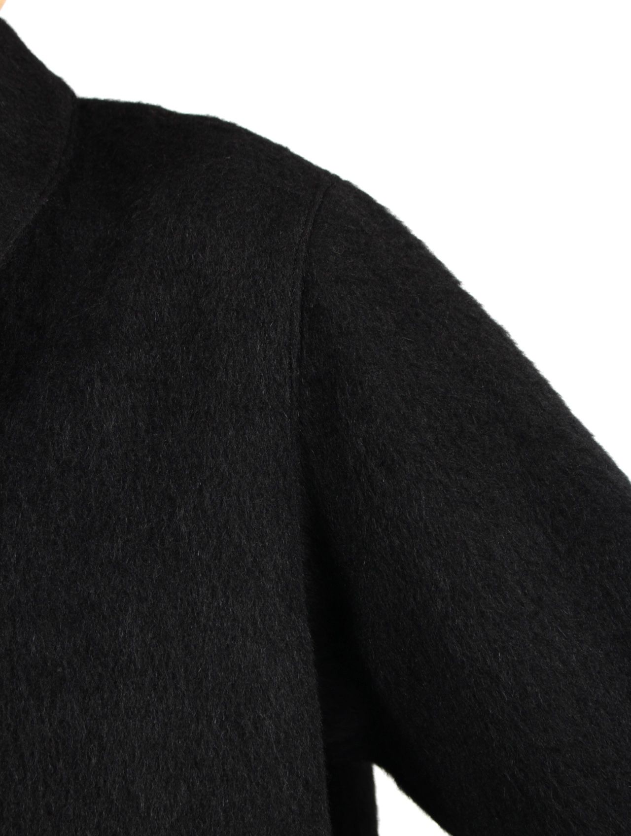 【25AW】アルパカ ステンカラー コート / ALPACA COAT / ブラック