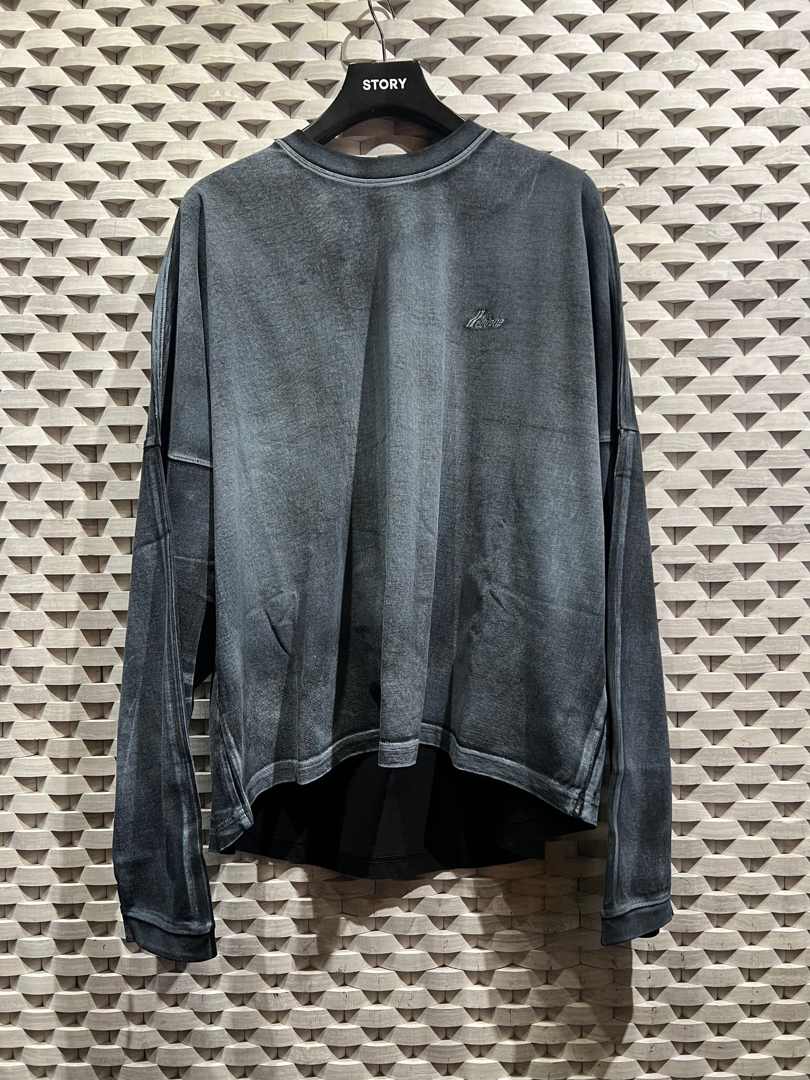 WE11DONE - 【23SS】ウォッシュ加工 WDロゴ ロングスリーブ T