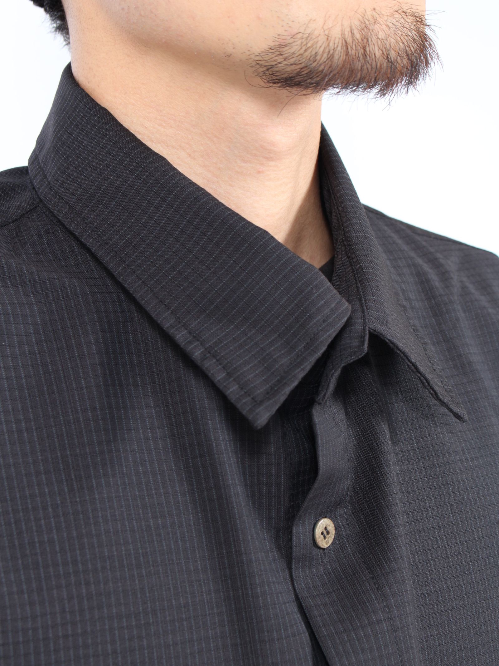 【24AW】デザインカフ オーバーサイズ シャツ / HAND WOVEN CUFF OVERSIZE SHIRT / ブラック