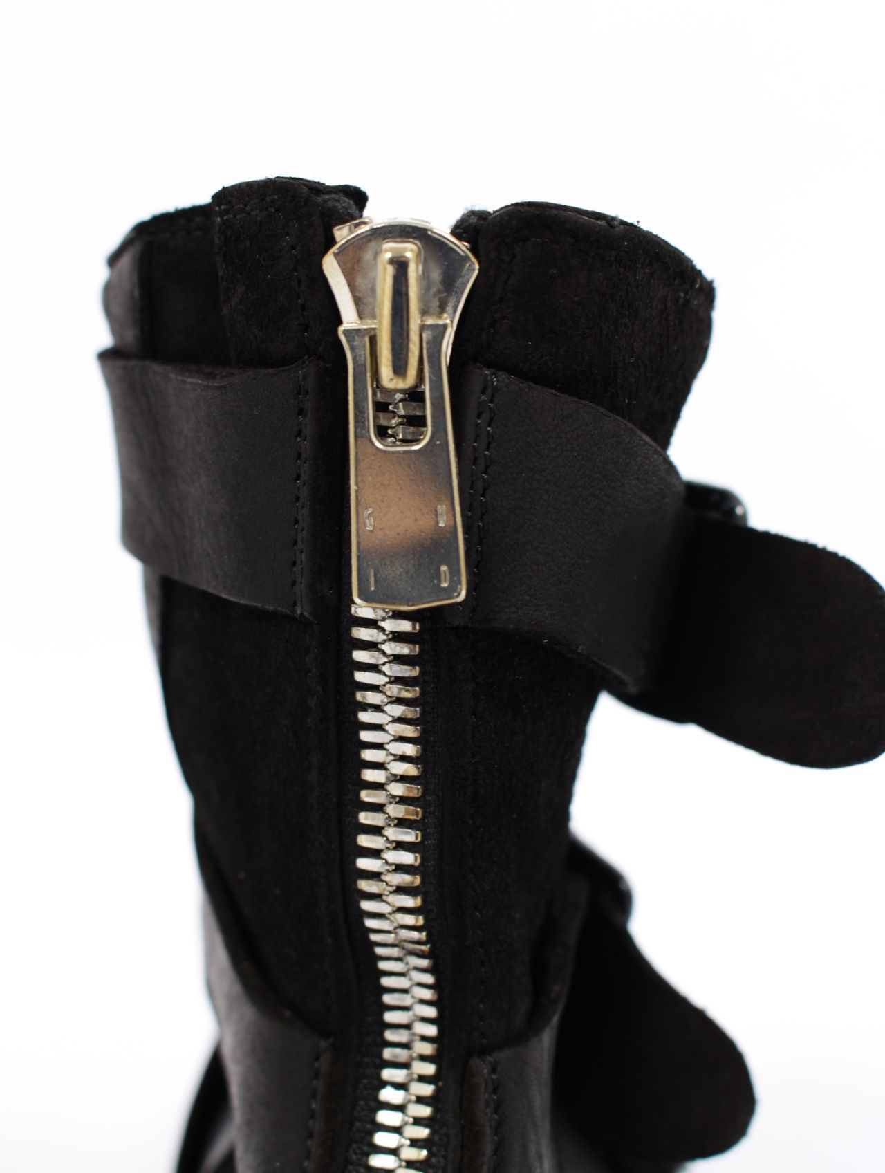 【526VPW】250足限定 馬革 ラバーソール ベルトバックル パッチワーク ブーツ / BELT BUCKLES PATCHWORK BOOT HORSE FULL GRAIN & REVERSE / ブラック