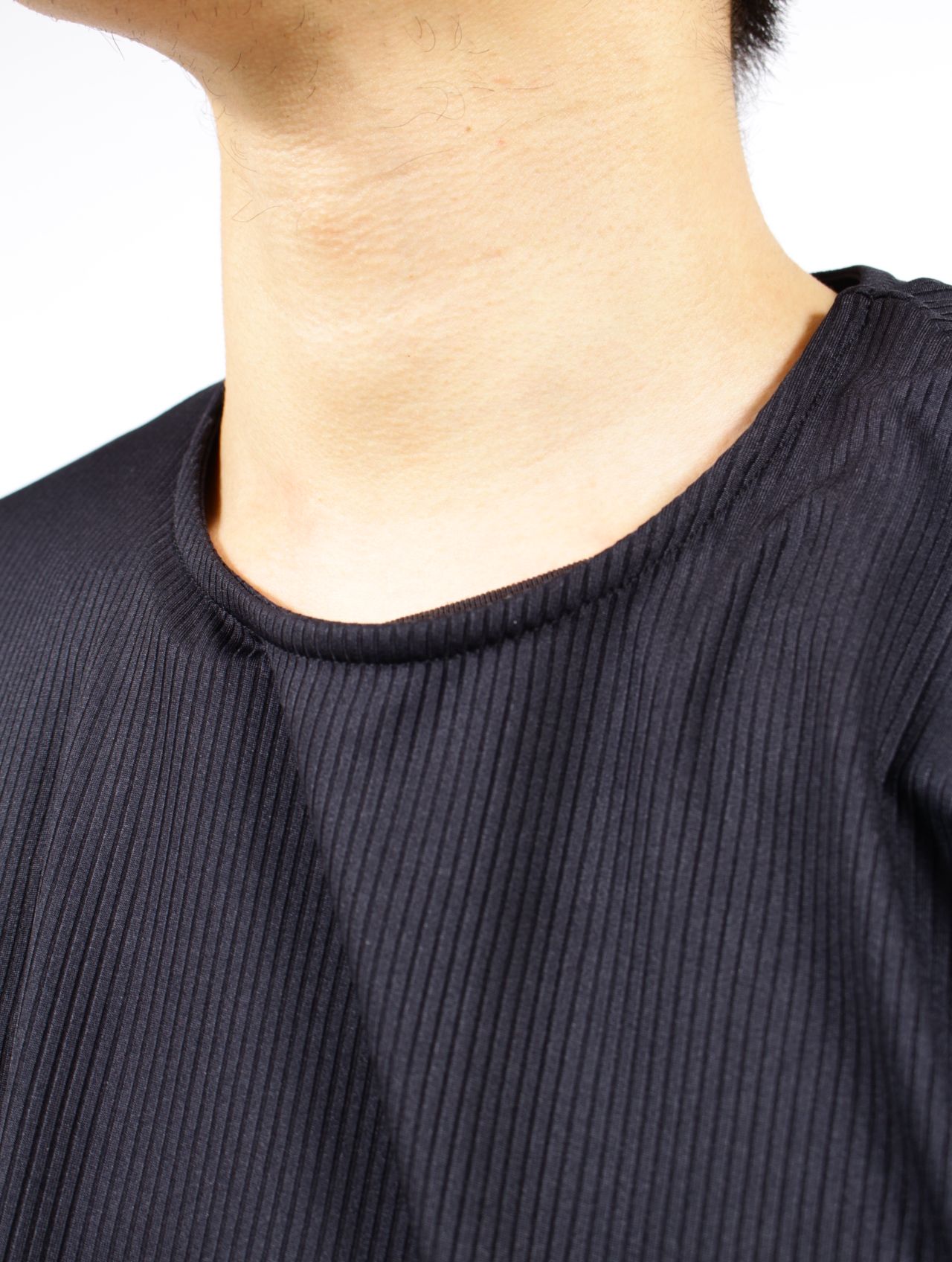 【25SS】アクア リブ マッシブ 接触冷感トップス / AQUA RIB MASSIVE TS / ブラック