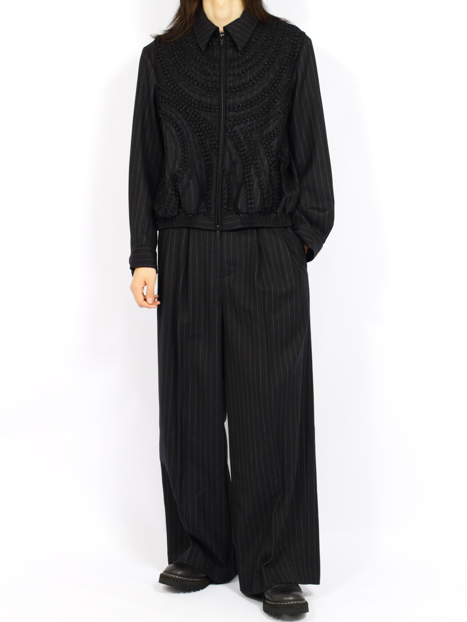 【26AW】ワイド トラウザーズ / WIDE TROUSERS / ブラック