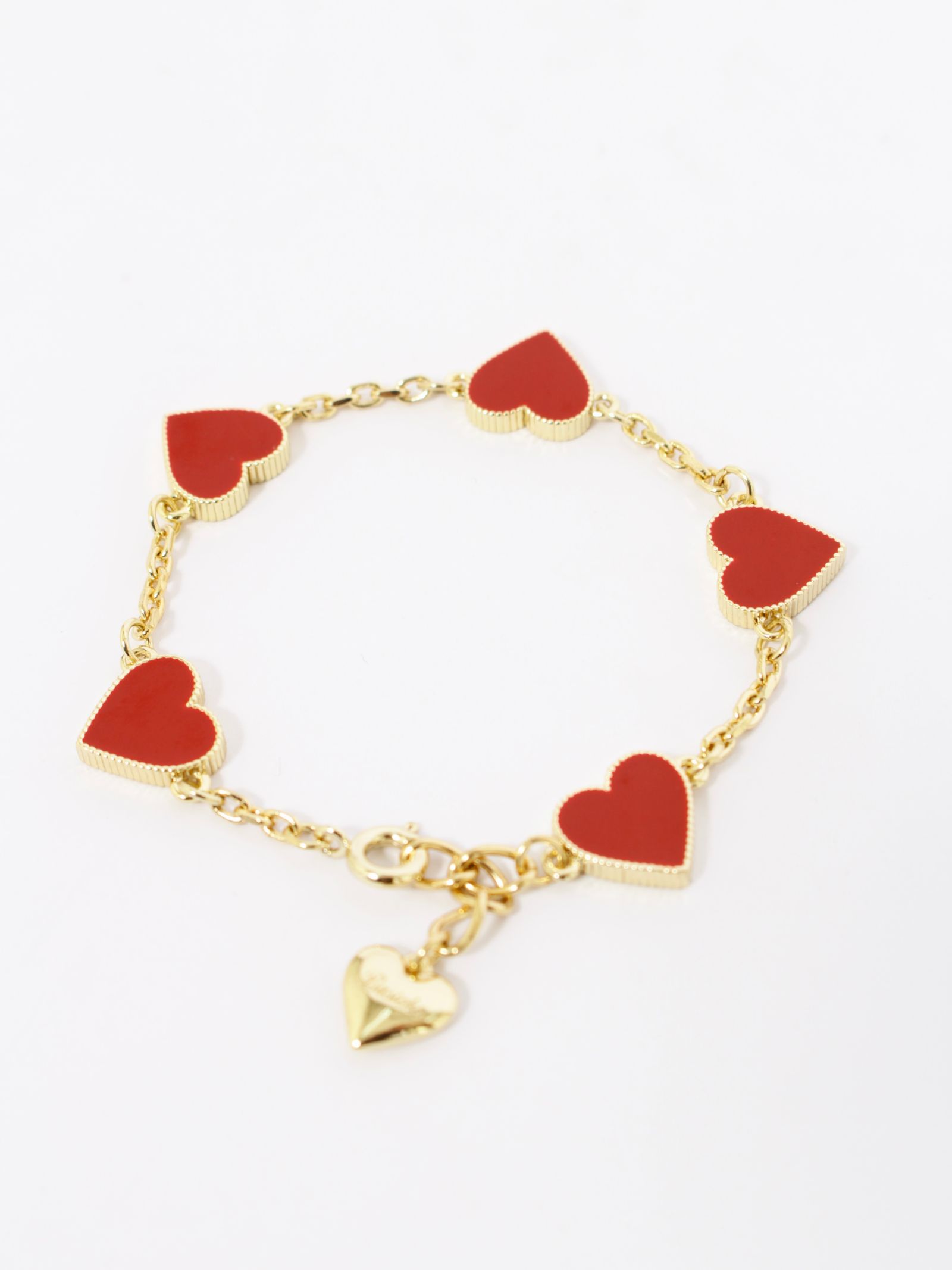 【26AW】チェーン ハート ブレスレット / CHAIN HEART BRACELET / レッド