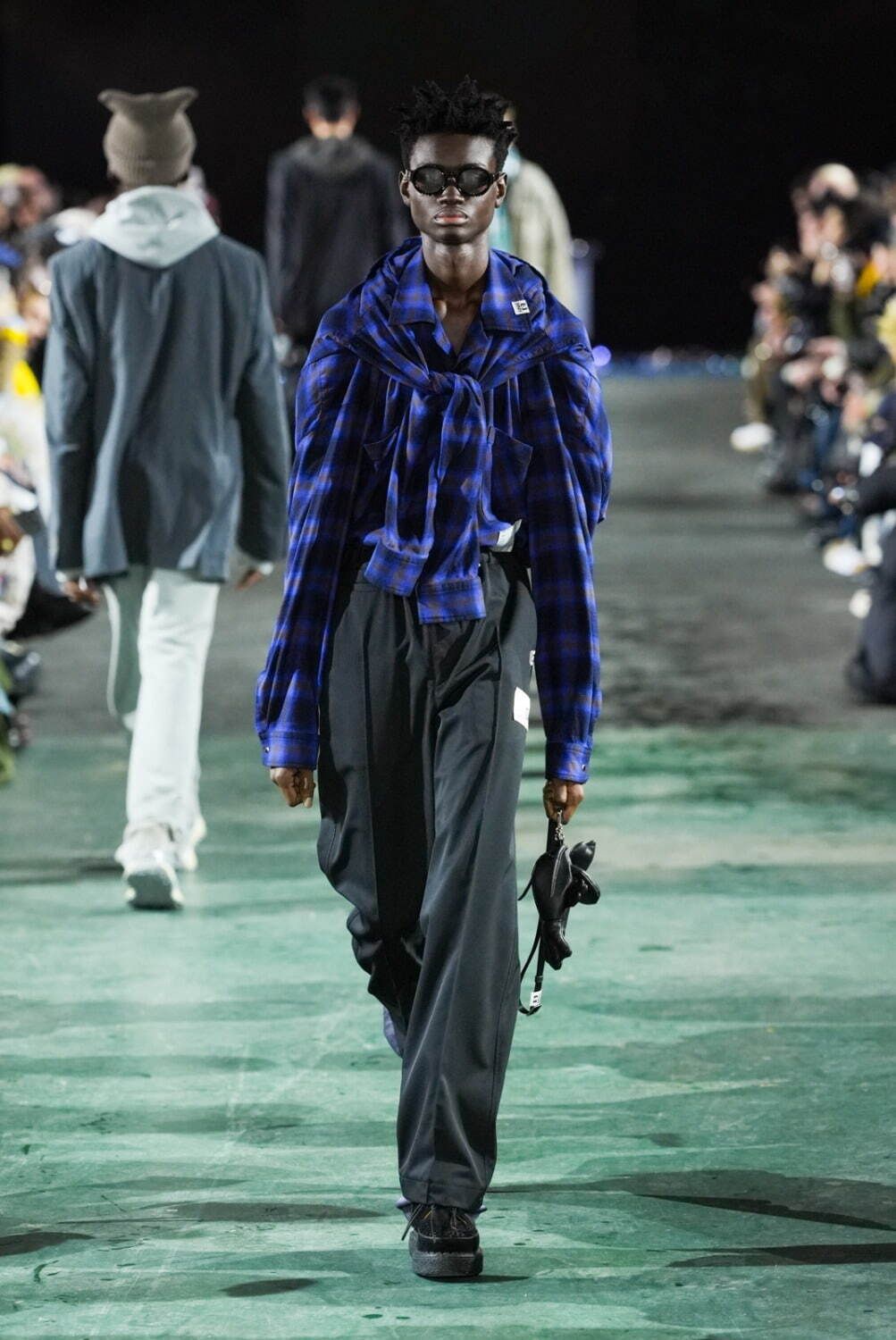 【25AW】ショール レイヤード シャツ / SHAWL LAYERED SHIRTS / ブルー